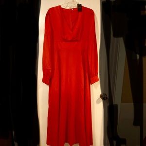 Laklook Size XXL Red Long Sleeve Dress NWT